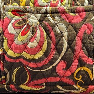 Vera Bradley Bag Puccini Brown Paisley Zip Tote Purse Double Shoulder Strap Quil